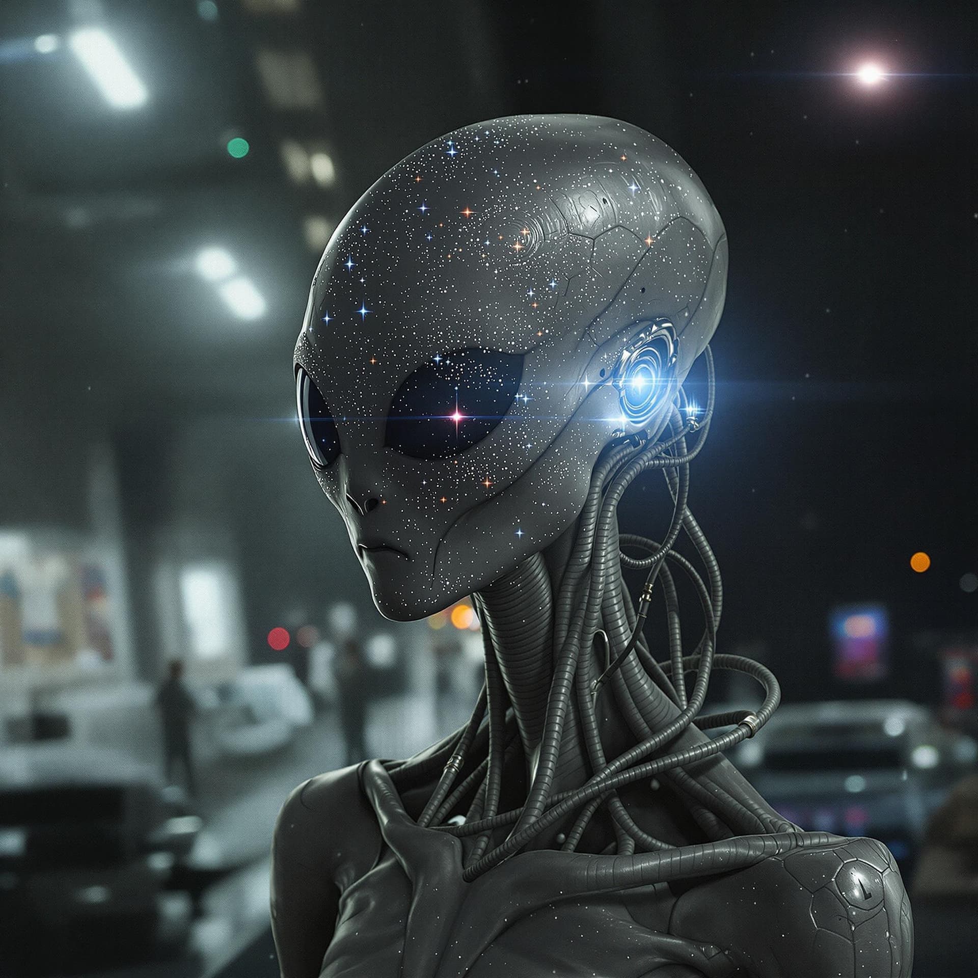 AI generated: The Grey alien's biology is mysterious and alien in ways that challenge human understanding. It is a...