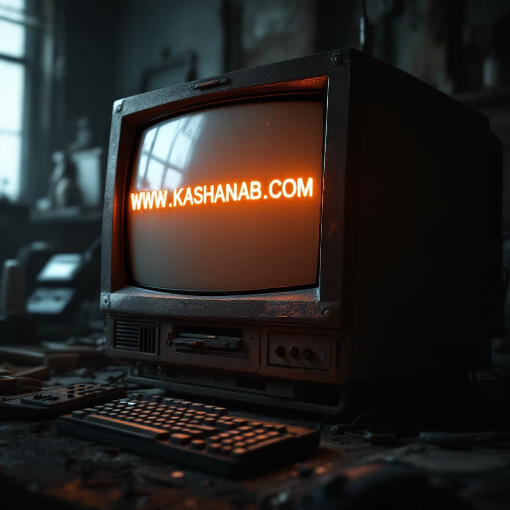AI generated: detailed cinematic dof render of an old dusty detailed CRT monitor on a wooden desk in a dim room wi...