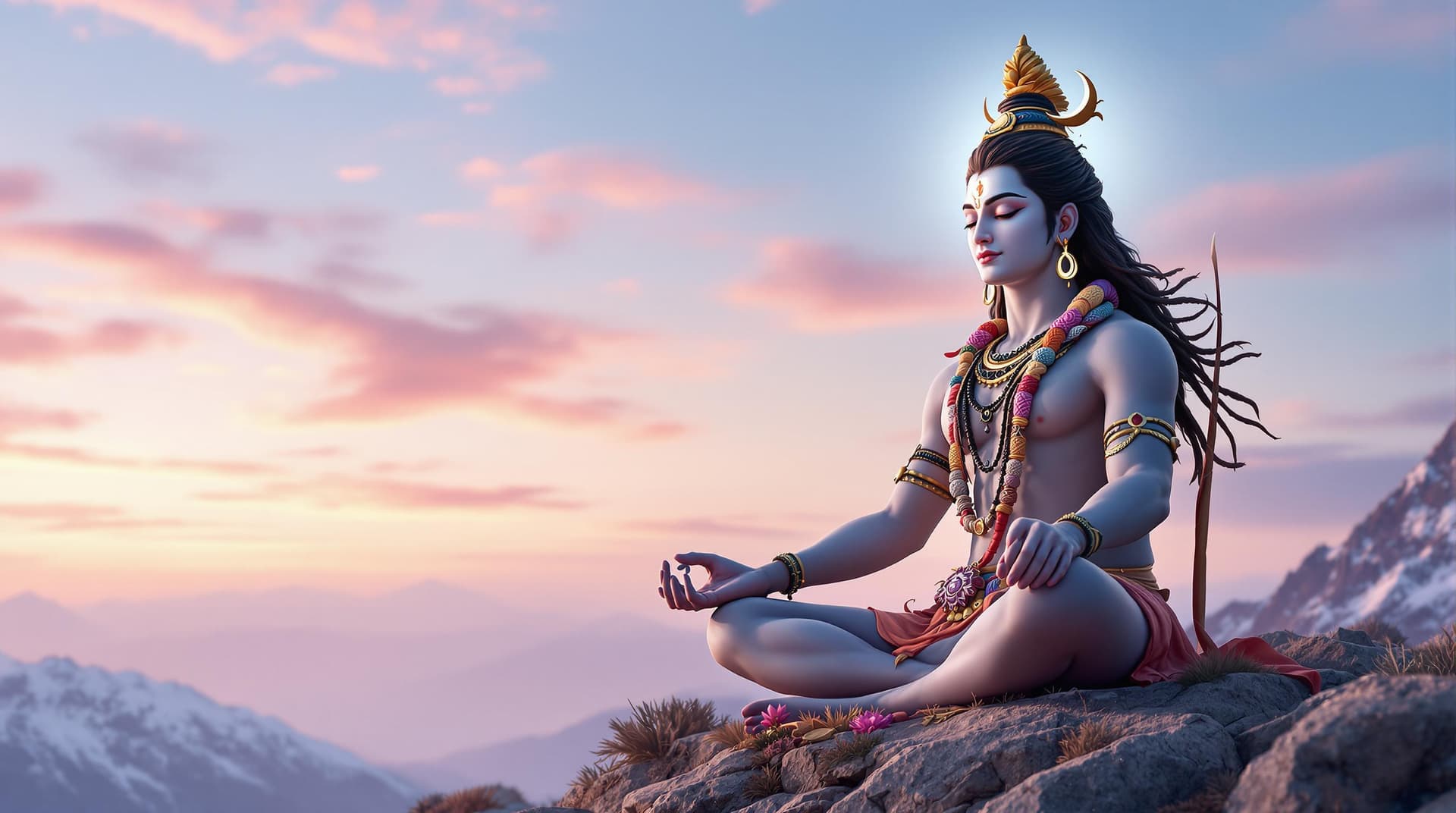 AI generated: "Generate a photorealistic image of Lord Shiva, the supreme Hindu deity with his traditional feature...