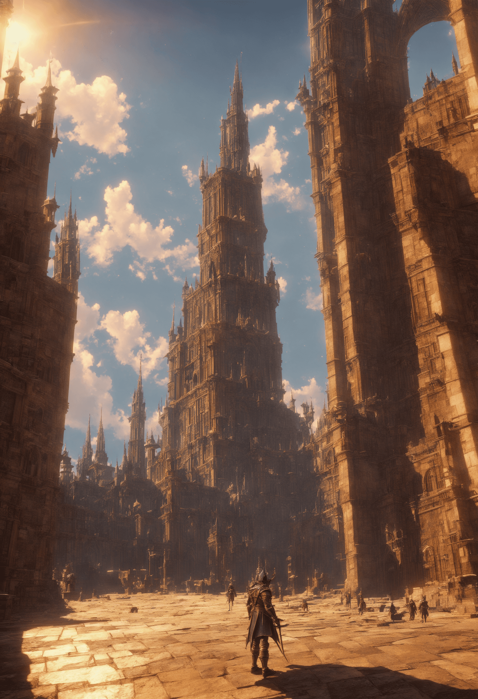 AI generated: Renaissance style a cinematic scene set during golden hour.