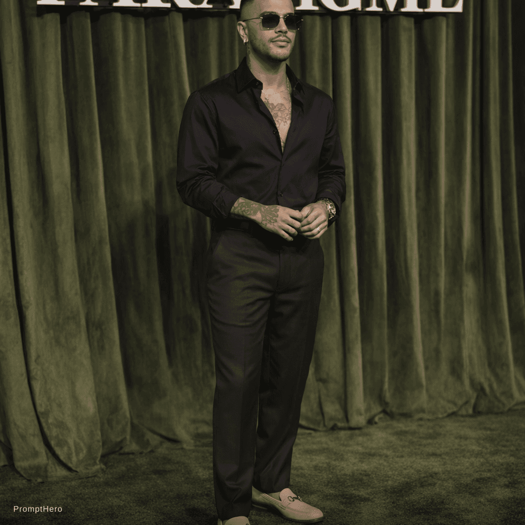 AI generated: Create an outfit using the pics given, using the same colour pants(dark brown) and using the shirt f...