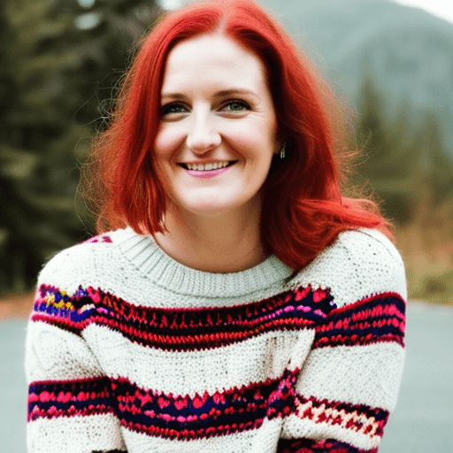AI generated: instagram photo, upper body photo of Aoife, (from Ireland:1.3), 37 years old, in a cozy Aran knit sw...