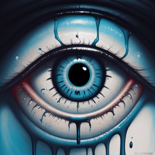 AI generated: Hyper realistic eyeball surrealist painting by Pablo Picasso, striking and bizarre images, dripping,...