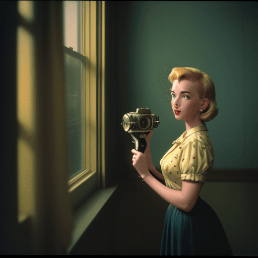AI generated: movie still, 1950's, cinematic, shot on kodak portra