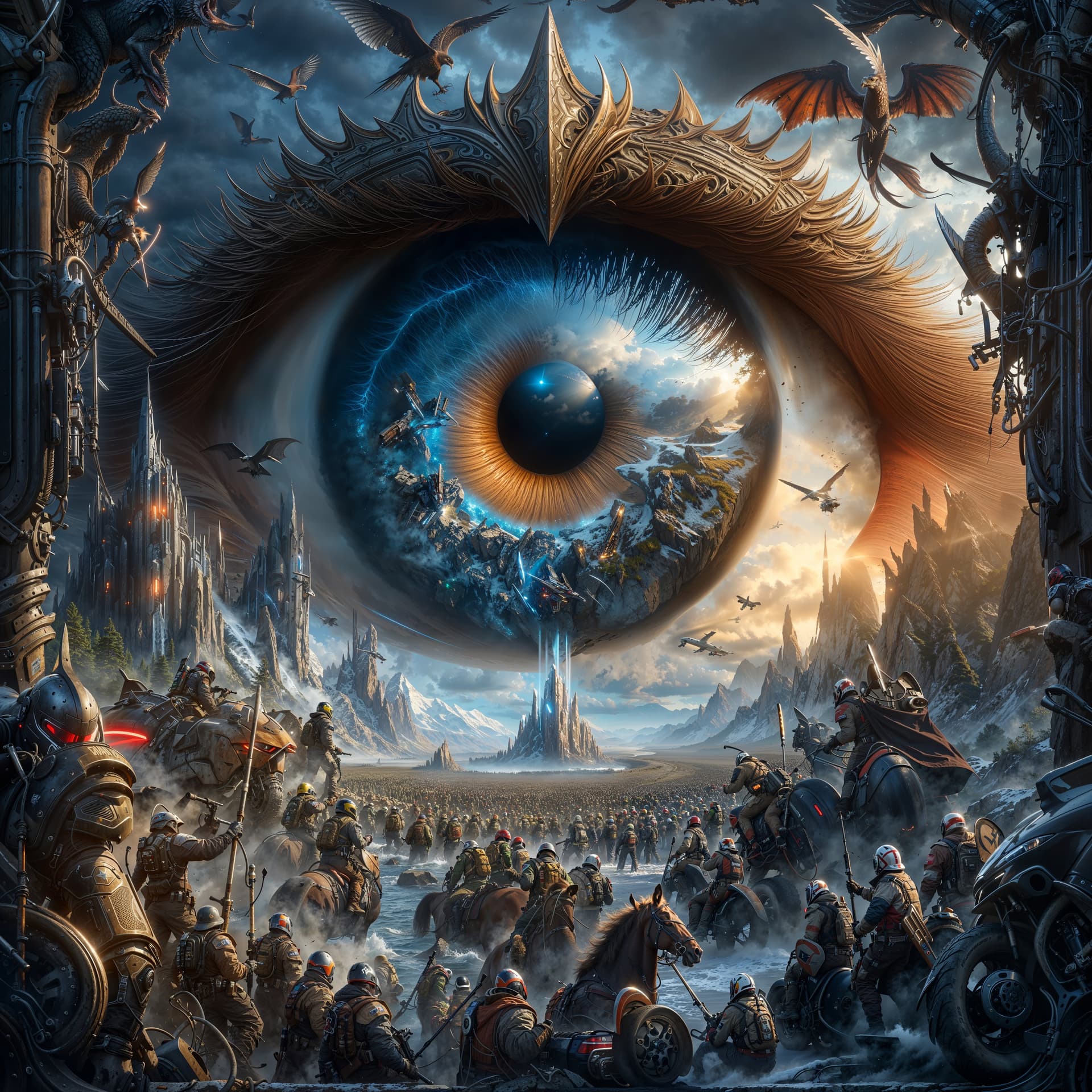 AI generated: an epic poster-style photograph inspired by the Warcraft universe, rendered with unprecedented photo...