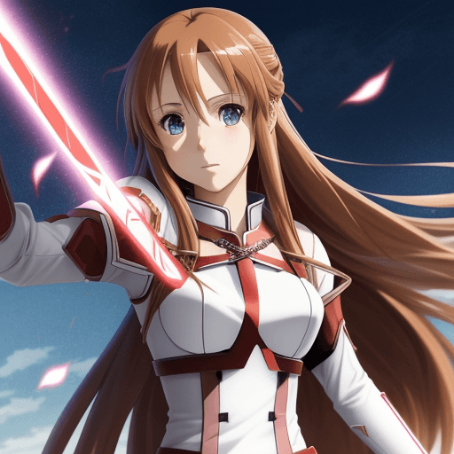 AI generated: yuuki asuna, anime