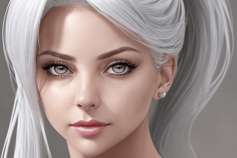 AI generated: face close-up of her alluring eyes, captures alluring emotions, tantalizing thoughts, playful inhibi...