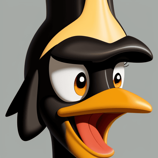 AI generated: Daffy duck, character from Warner bros, in realistic art