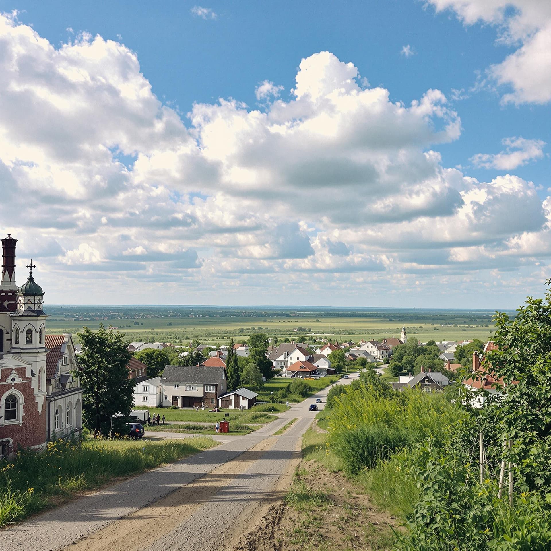 AI generated: The photo shows a Russian town in central Russia in the summer

r

