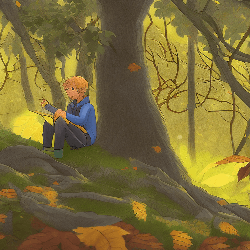 AI generated: Leo notices that things in the forest are beginning to change. The leaves around him start turning b...