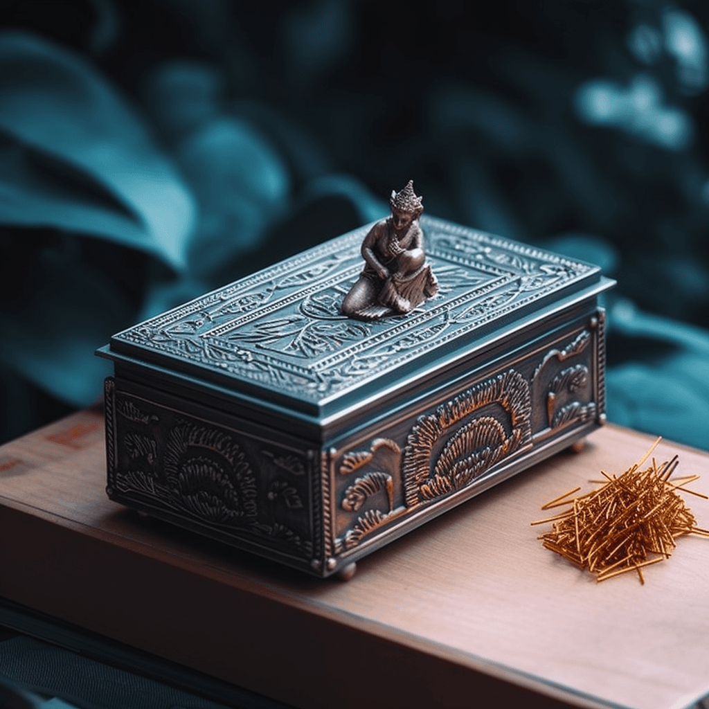 AI generated: high resolution photography design, A box of matches lies on the table, radiating an atmosphere of m...