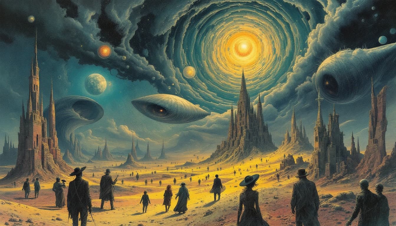 AI generated: surreal world, apocalyptic, by salvador dali, max ernst 