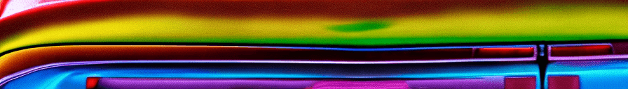AI generated: A car on a rainbow
