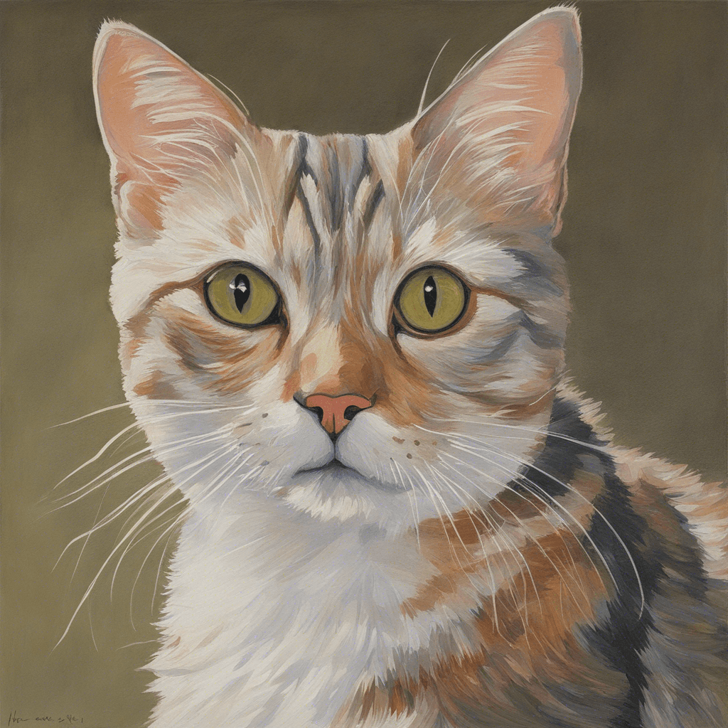 AI generated: painting of a cat