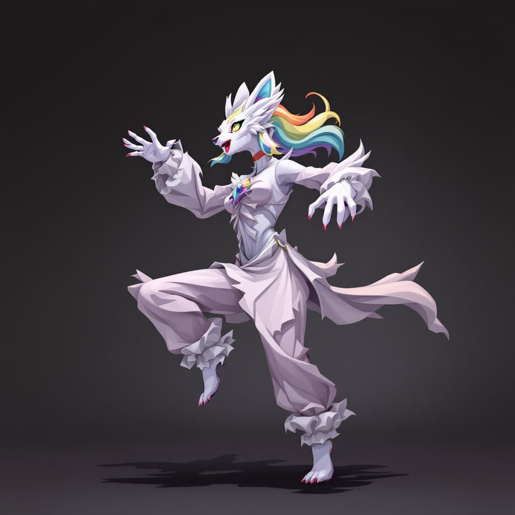 AI generated: the character is dancing