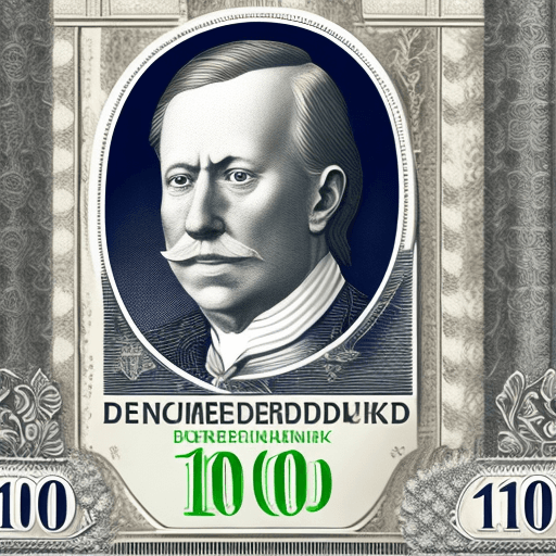 AI generated: "Design a realistic banknote from De Nederlandsche Bank featuring King Willem II, with a denominatio...