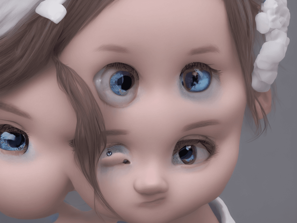 AI generated: Pixar style little girl, unreal engine, high definition, symmetrical face, volumetric lighting, dust...