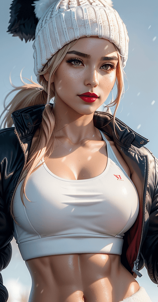 AI generated: (extremely detailed CG unity 8k wallpaper) full body pinup of the most beautiful fitness girl in the...