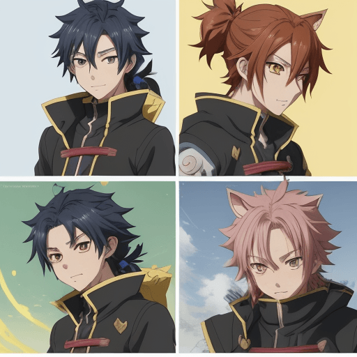 AI generated: Arata wolftail the main character of the anime series like, isekai, shounen and fantasy based on ani...