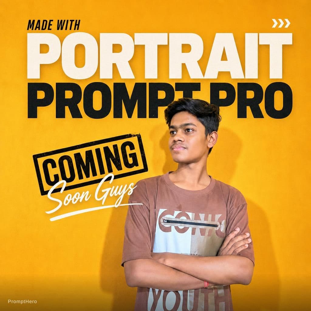 AI generated: made with portrait prompt pro   coming soon guys