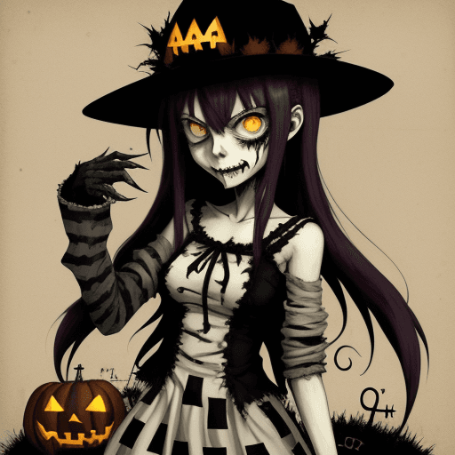 AI generated: 2D, monster, creepy, (style of Skottie Young:1.3) (masterpiece,best quality:1.5), Grunge 3girls WLOP...