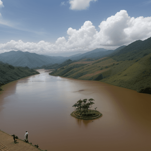 AI generated: Gandi in the guatape antioquia
