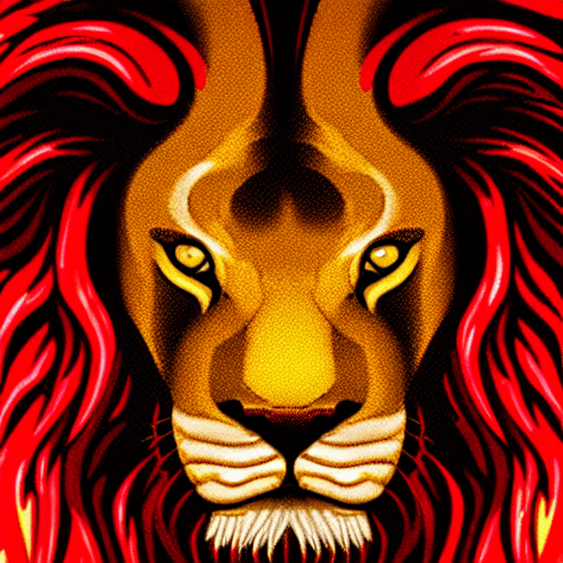 AI generated: Red lion ,4k,HD details