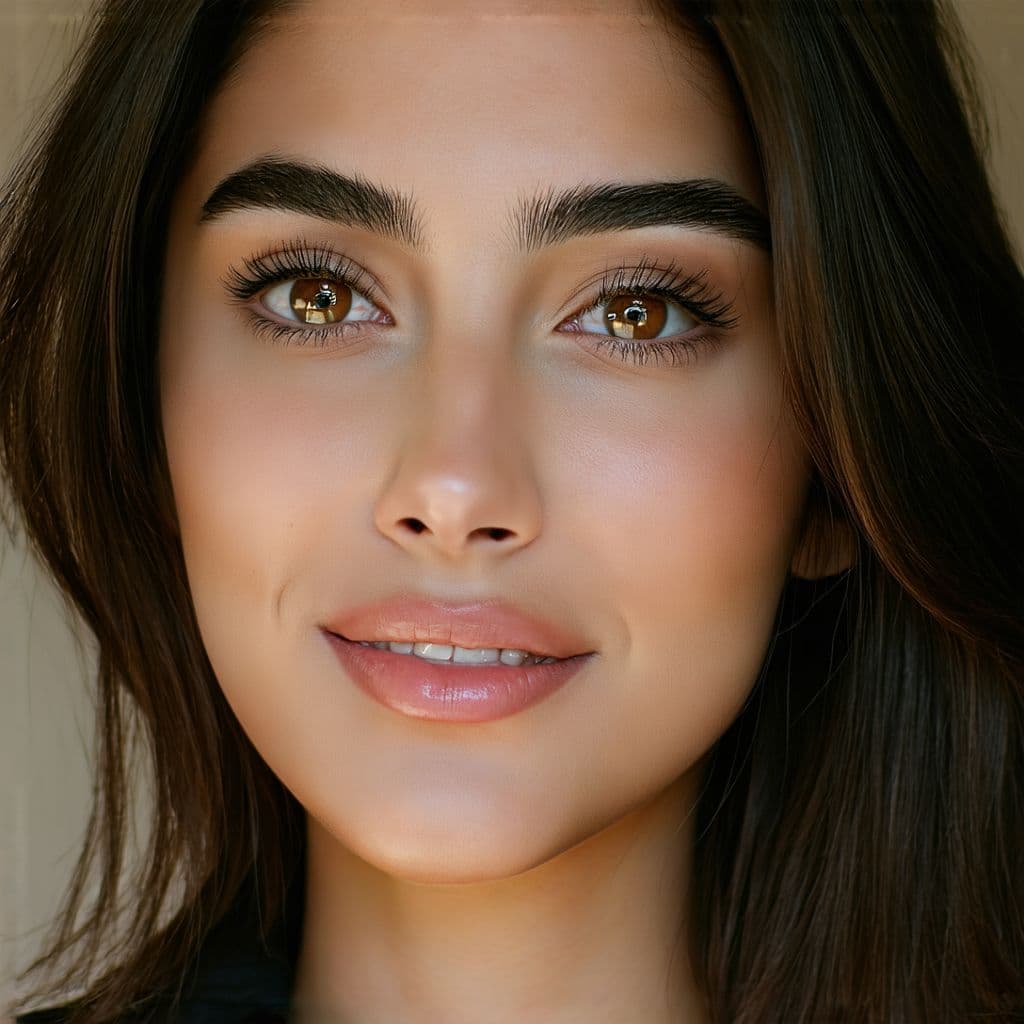 AI generated: A highly photorealistic portrait of a 21-year-old Azerbaijani-Asian woman named Madeleine Rochelle. ...