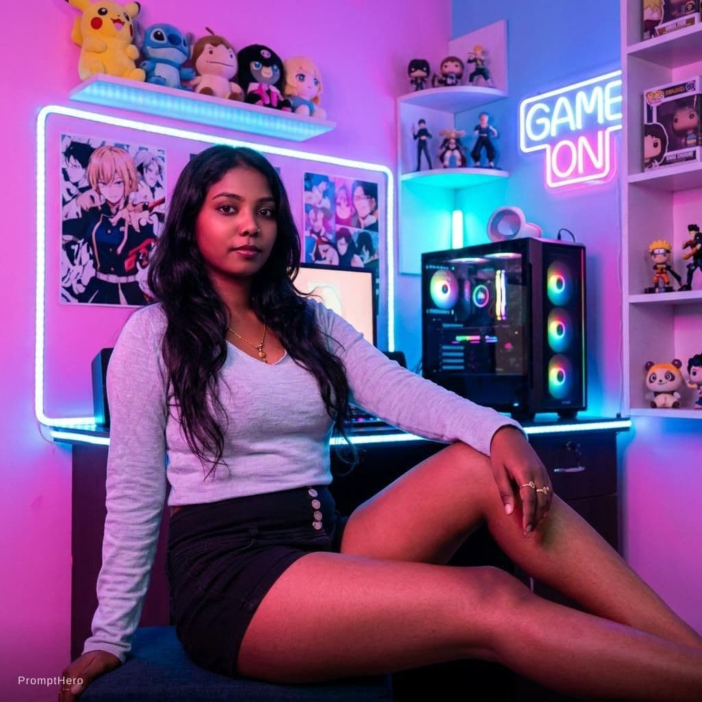 AI generated: A highly detailed, photorealistic, cinematic horizontal full-body shot of a stunning young East Asia...
