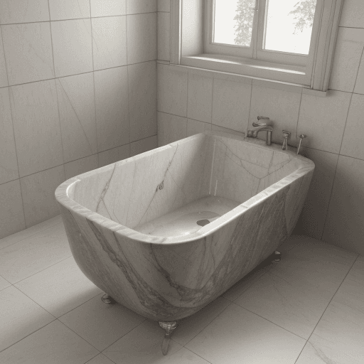 AI generated: 8k,16k,photorealistic render,3ds max 2023,corona 9,vray,sweedish style,marble tiles,tub,