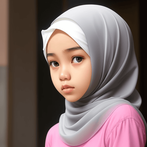 AI generated: An Indonesian girl wearing hijab