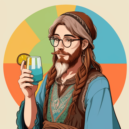 AI generated: Folk boho style ilustration, giro with glasses, pop colors, 