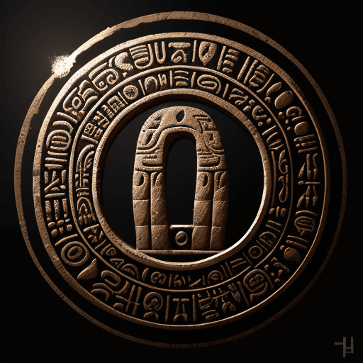 AI generated: ancient fifty symBol hieroglyph in one image, vector art 