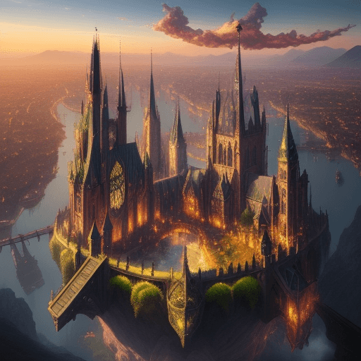AI generated: eine stadt in einer glaskugel, fantasy, magie, 8k