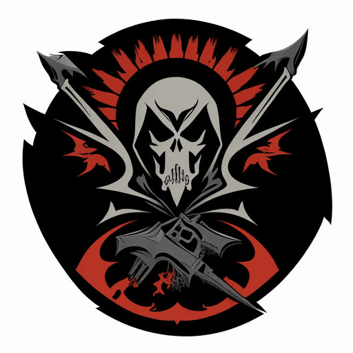 AI generated: sticker design graphic of a reaper, vector, digital screenprint