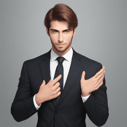 AI generated: handsome business man with crossed hand