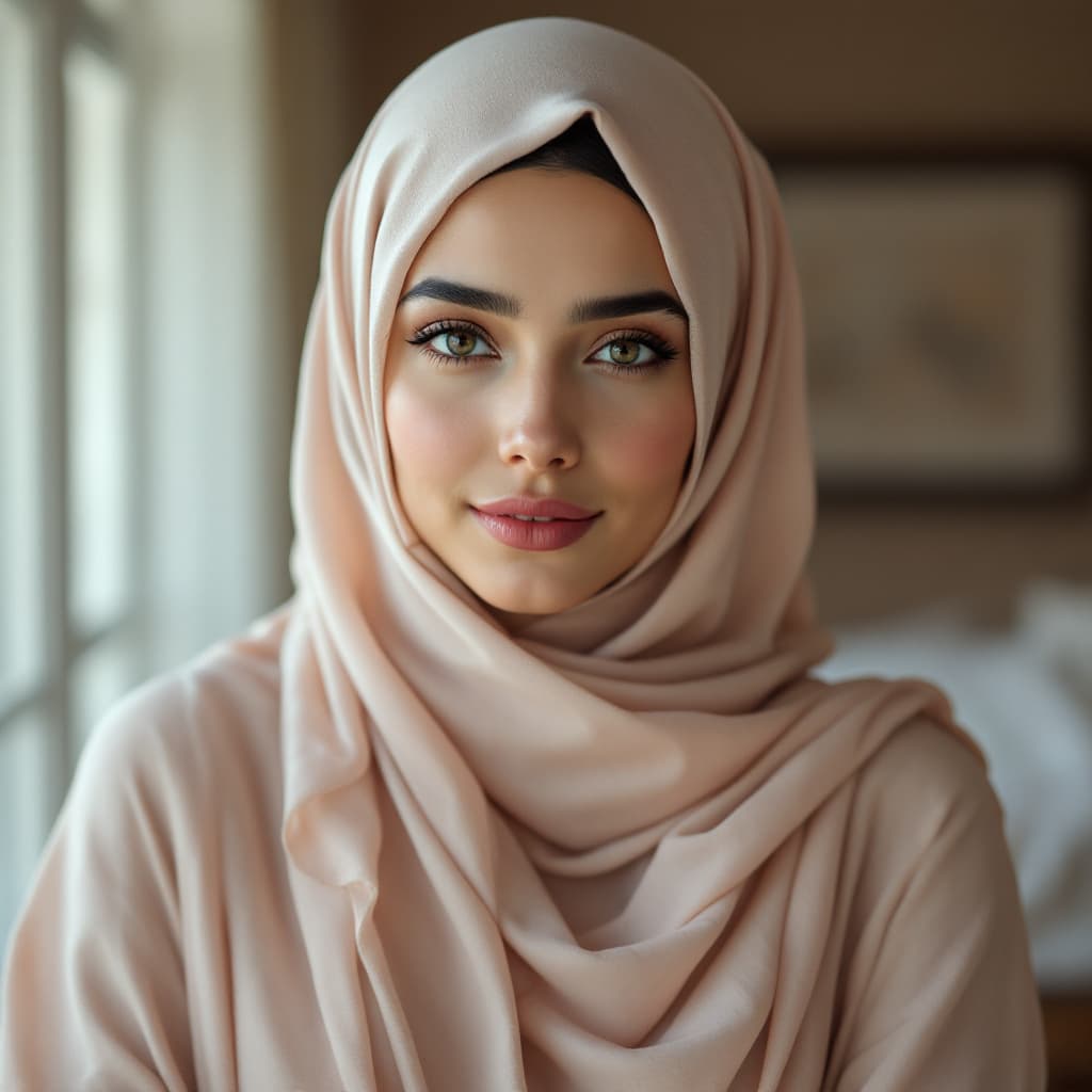 AI generated: (photorealism:1.2), beautiful Pakistani hot sexy girl in light hijab, very horny. small breasts . Sh...