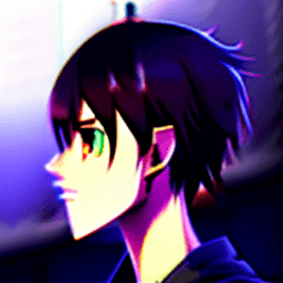 AI generated: pfp, profile background, anime boy, velvet hair, character, fantasy, medieval, looking from behind a...
