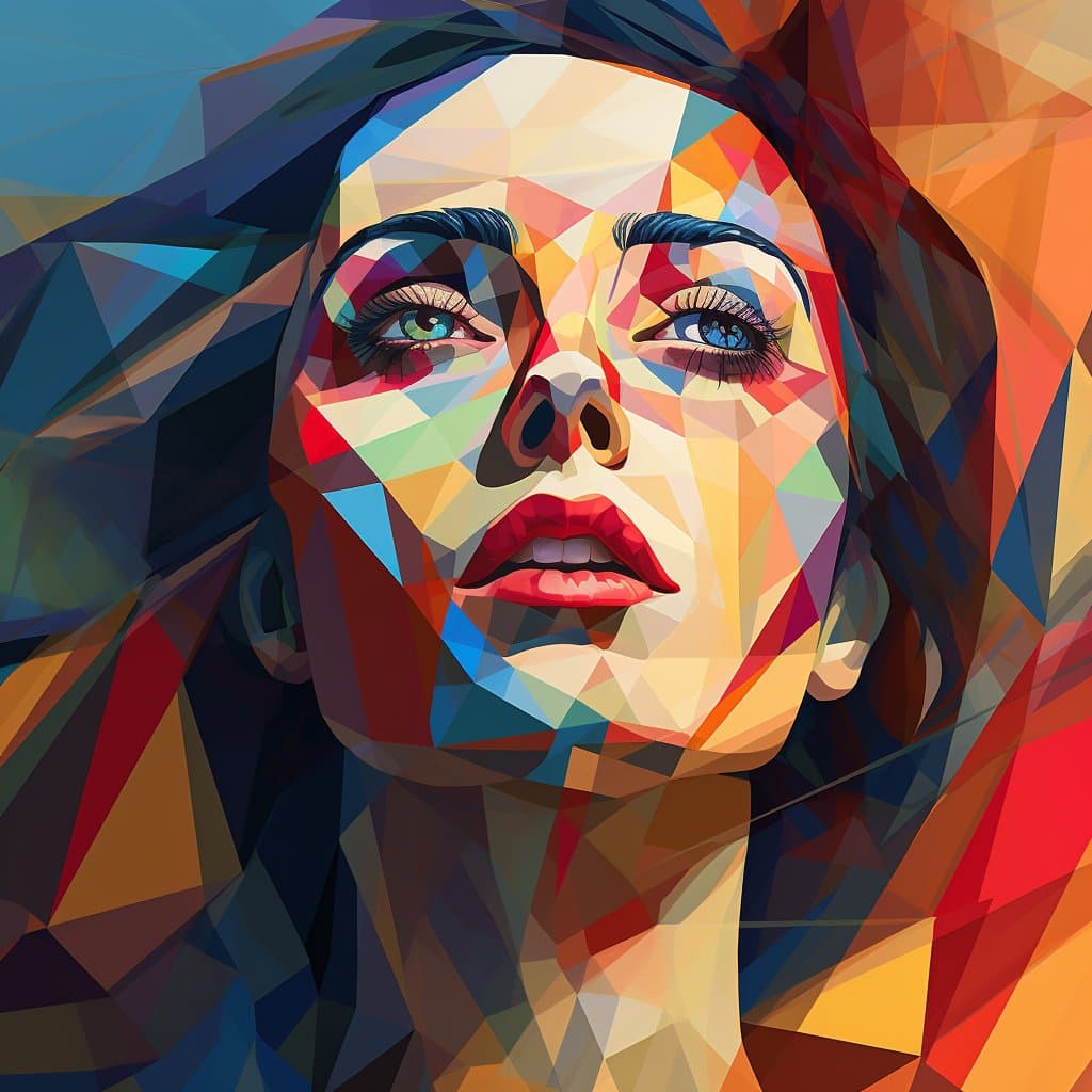 AI generated: [color] Delaunay Triangulation [Subject]