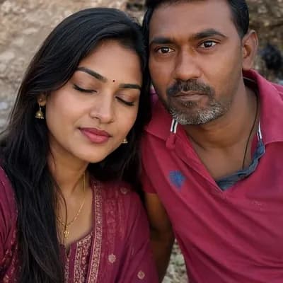 AI generated video: Create an Ultra-detailed black and white portrait of a couple using the uploaded reference images, e...