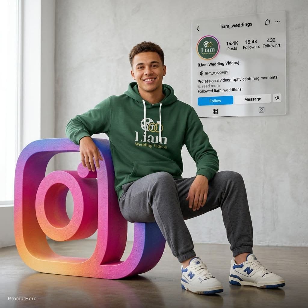 AI generated: "Create a hyper-realistic image in vertical format 9:16. Show a young man with the appearance of [yo...