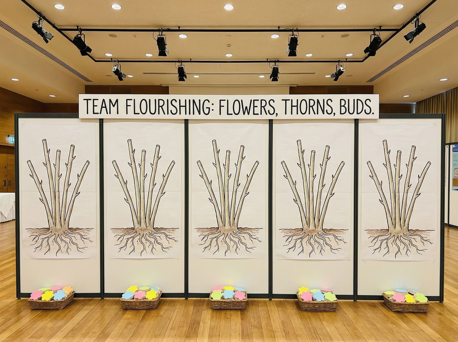 AI generated: I want to create a print out on 1m x 2m for a team building excercise and I need you to design it - ...