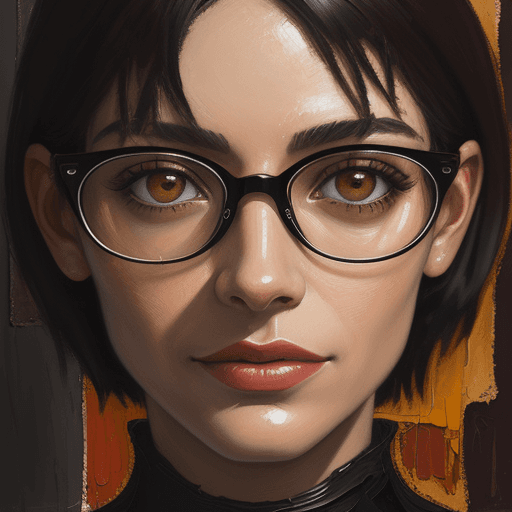 AI generated: The contstructivist neo-expressionist  oil impasto painting , in brown and dark amber and black tone...