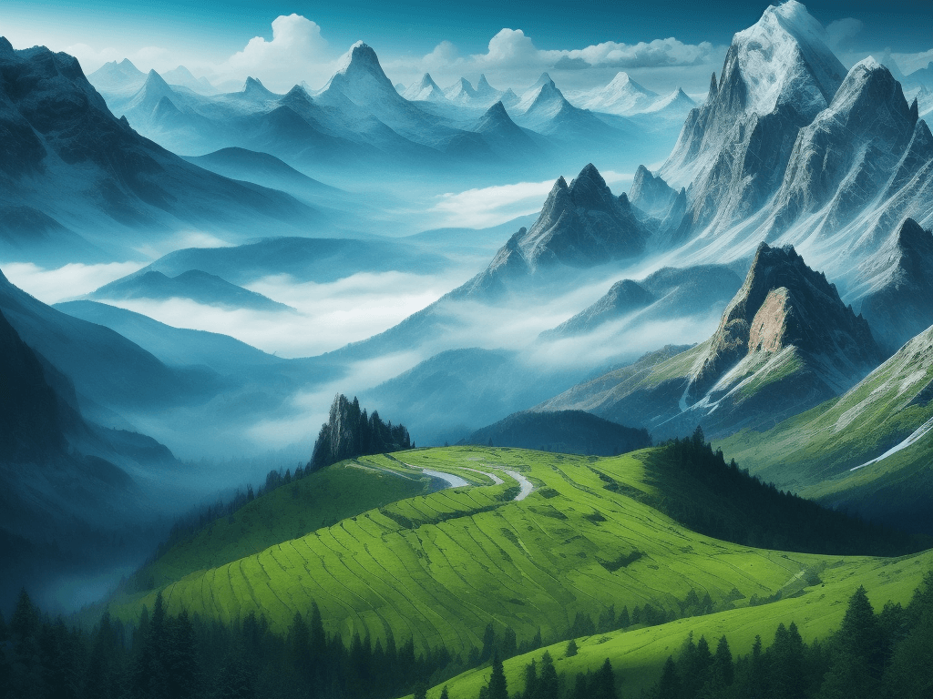 AI generated: most attractive, most beautiful, fascinating landscape
