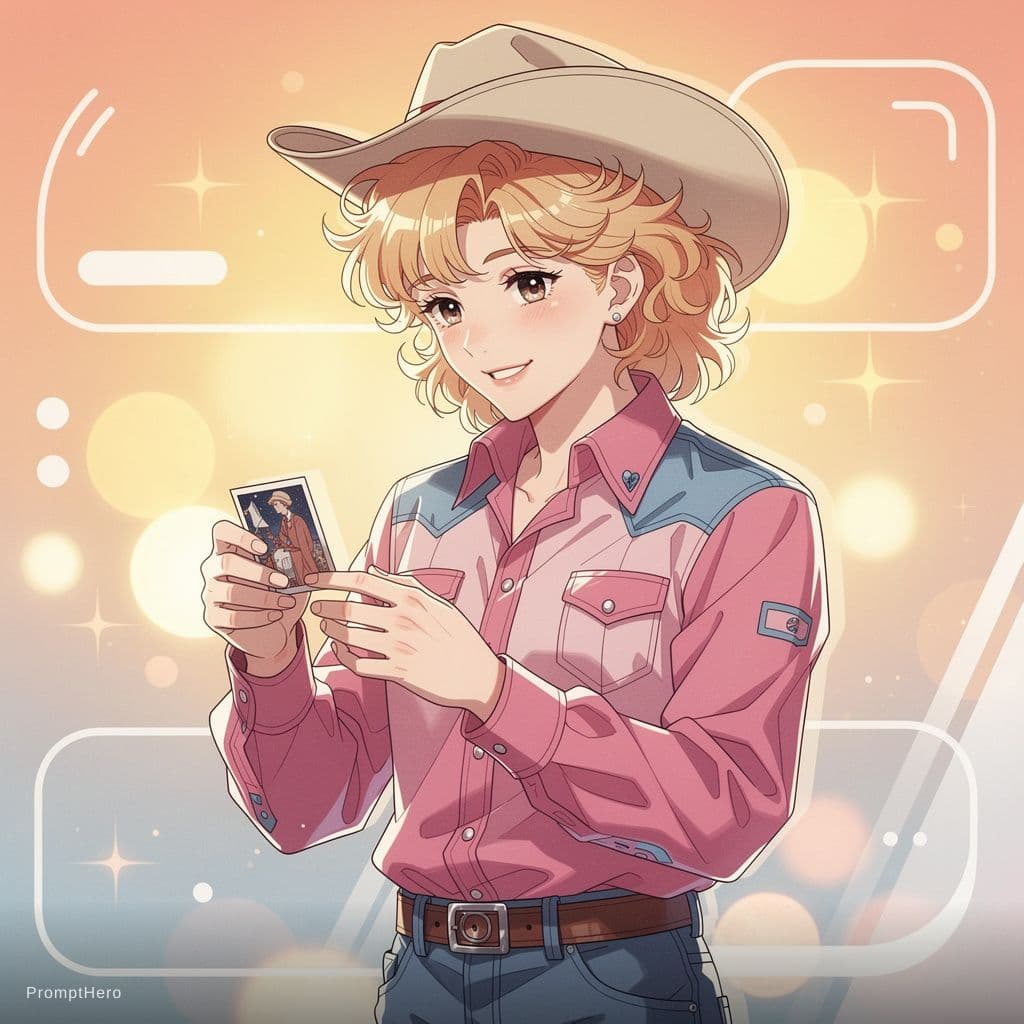 AI generated: A heartwarming anime evoking nostalgia and happiness through the actions of a character, with curly ...