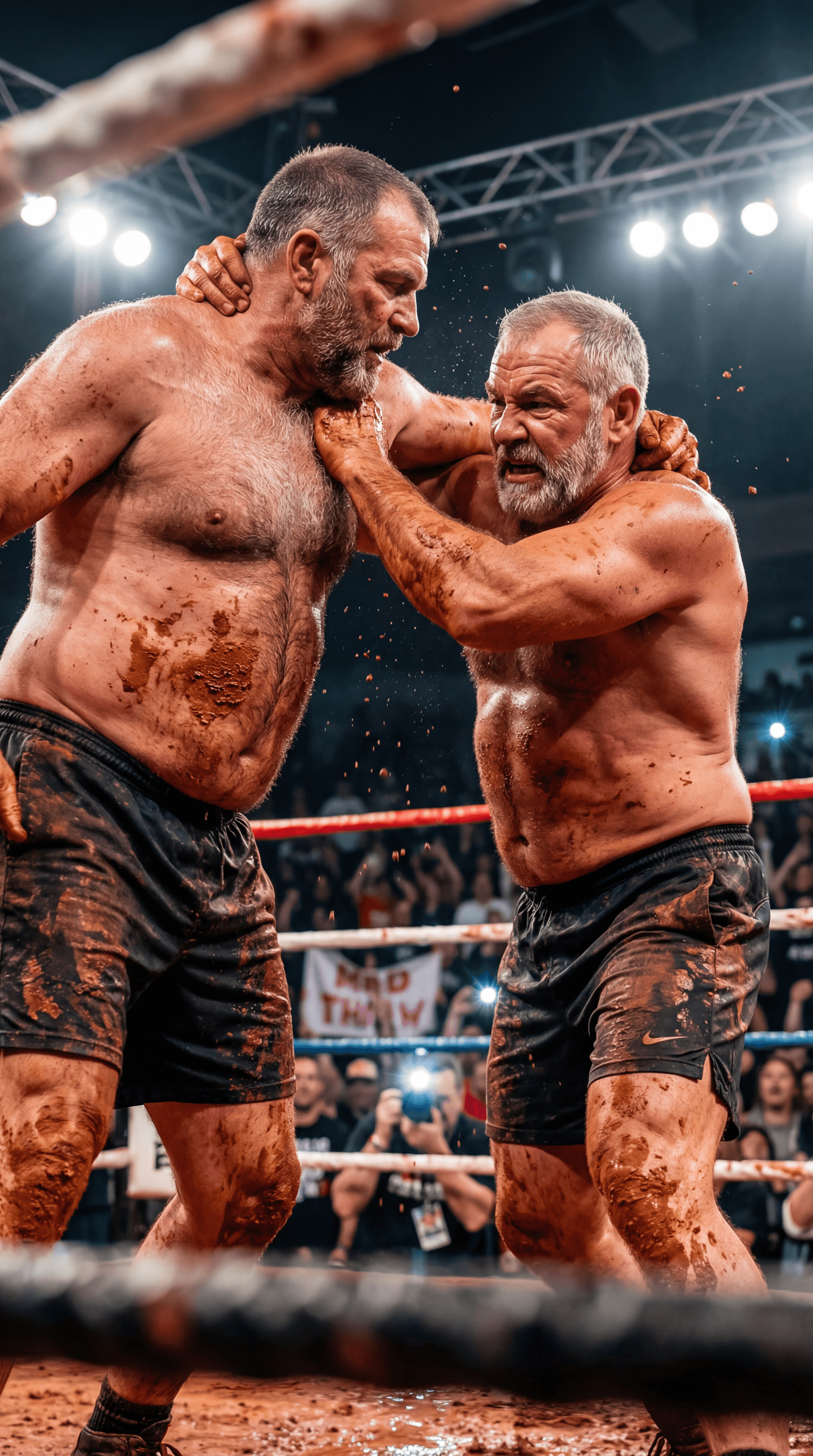 AI generated: ULTRA-REALISTIC AMERICAN MUD WRESTLING EVENT — VERTICAL POSTER 9:16
FORMAT & ASPECT RATIO (CRITICAL)...