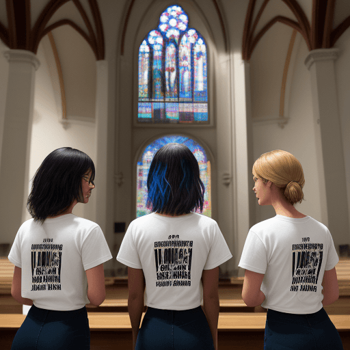 AI generated: "An illustration of a team of 4-5 diverse people, all seen from the back, wearing shirts with the wo...