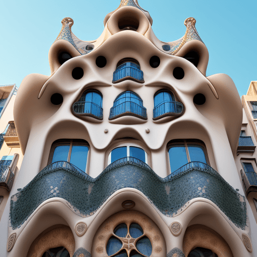 AI generated: Fachada de un edificio con inspiracion de Gaudi