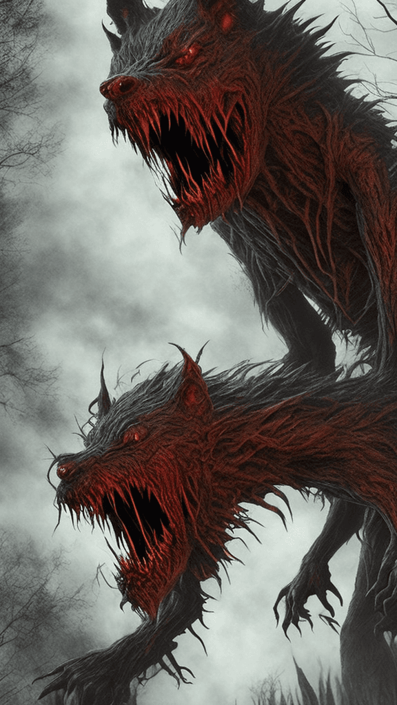 AI generated: The Rougarou: A extreme nightmare version, highly detailed, advanced 3D techniques, distorted featur...