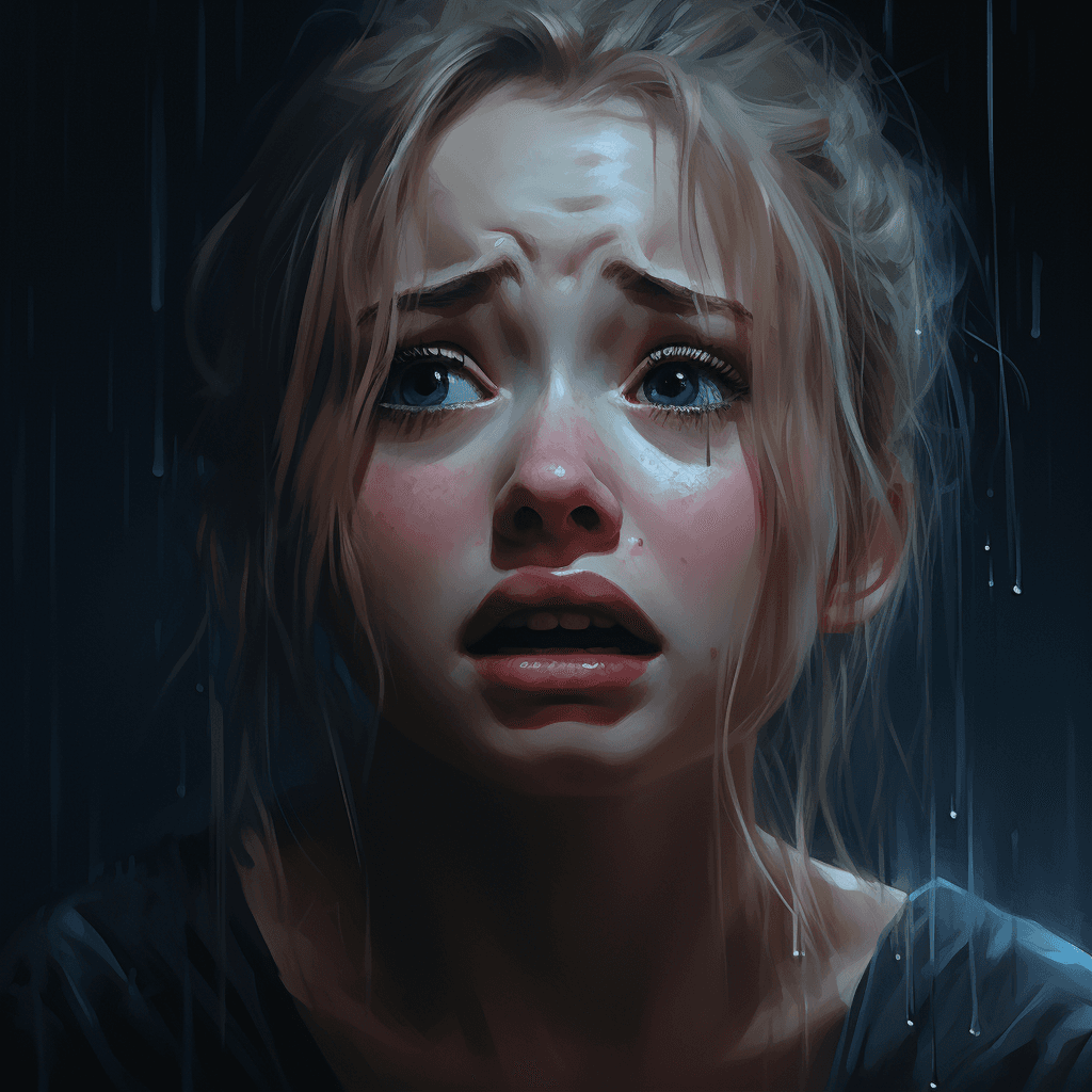 AI generated: crying girl